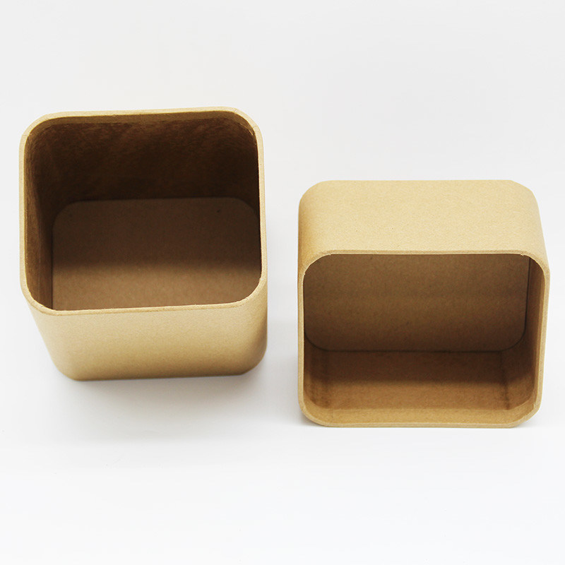 Kraft Paper Square Cardboard Tube With Matt Lamination UV Coating