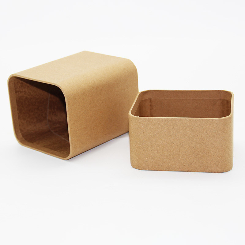 Kraft Paper Square Cardboard Tube With Matt Lamination UV Coating