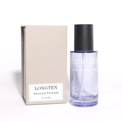 Luxury Round Skincare Glass Bottle For Cosmetic Cream Toner Lotion
