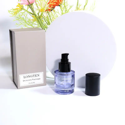 Luxury Round Skincare Glass Bottle For Cosmetic Cream Toner Lotion