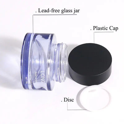 Luxury Round Skincare Glass Bottle For Cosmetic Cream Toner Lotion