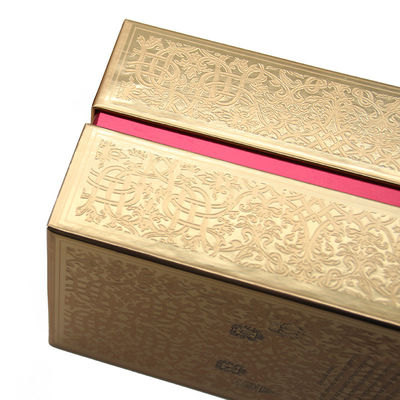 Food Grade Recycled Luxury Cardboard Box Biodegradable With Gold Foil Printing