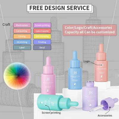 Frosted Amber Cosmetics Glass Bottle 30ml 50ml 60ml For Face Serum