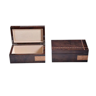 Cherry Walnut Wood Custom Wooden Gift Boxes For Ring Watch Jewelry Storage