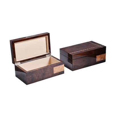 Cherry Walnut Wood Custom Wooden Gift Boxes For Ring Watch Jewelry Storage