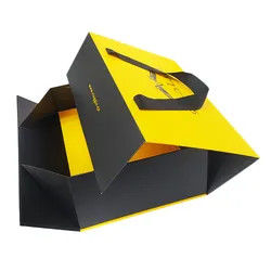 Custom Logo Printed Folding Magnetic Gift Box With Ribbon FSC Certified