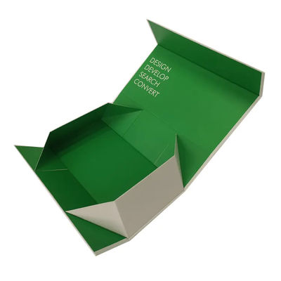 Custom Logo Printed Folding Magnetic Gift Box With Ribbon FSC Certified