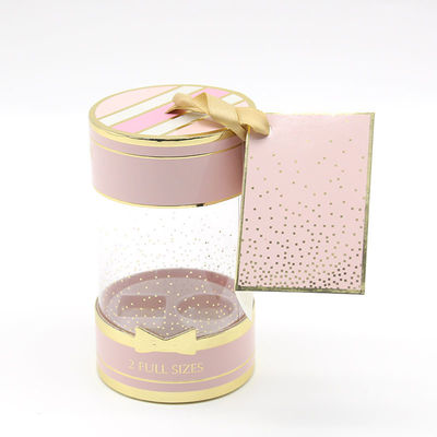 Luxury Custom Printed Pink Paper Tube Cylinder Box Paper Tube Packaging Box With PVC