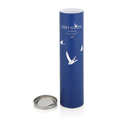 Custom Printed Biodegradable Cylinder Paper Cardboard Boxes Tube Cosmetic Packaging Tube Box With Mental Lid