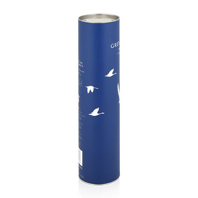 Custom Printed Biodegradable Cylinder Paper Cardboard Boxes Tube Cosmetic Packaging Tube Box With Mental Lid