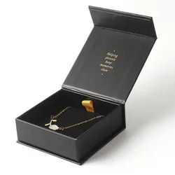 Custom Logo Jewelry Packaging Box Luxury  Necklace Bracelet Jewelry Box With Velvet Insert