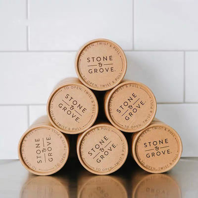 Custom Food Grade Herbal Tea Paper Tube Sealed Kraft Paper Cylindrical Tube Packaging Container